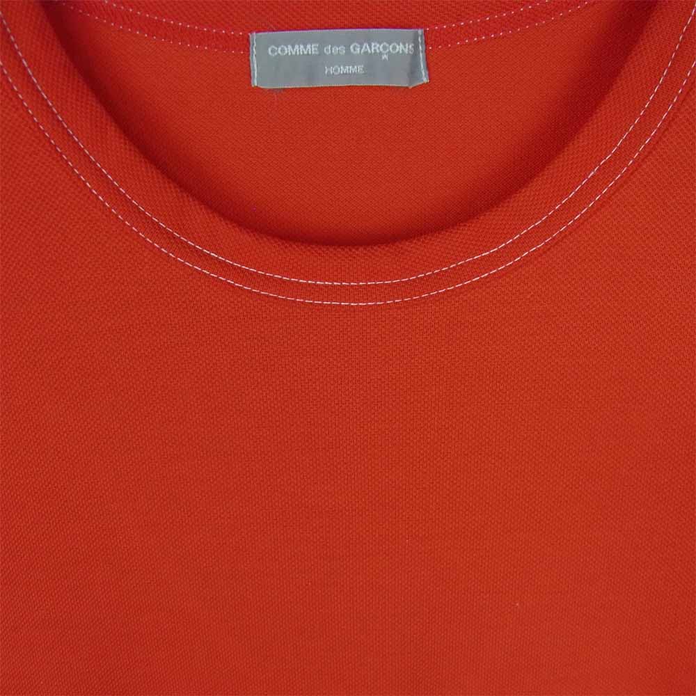 COMME des GARCONS HOMME コムデギャルソンオム HE-T014 オールド AD2001 鹿の子 クルーネック 半袖 Tシャツ レッド系【中古】