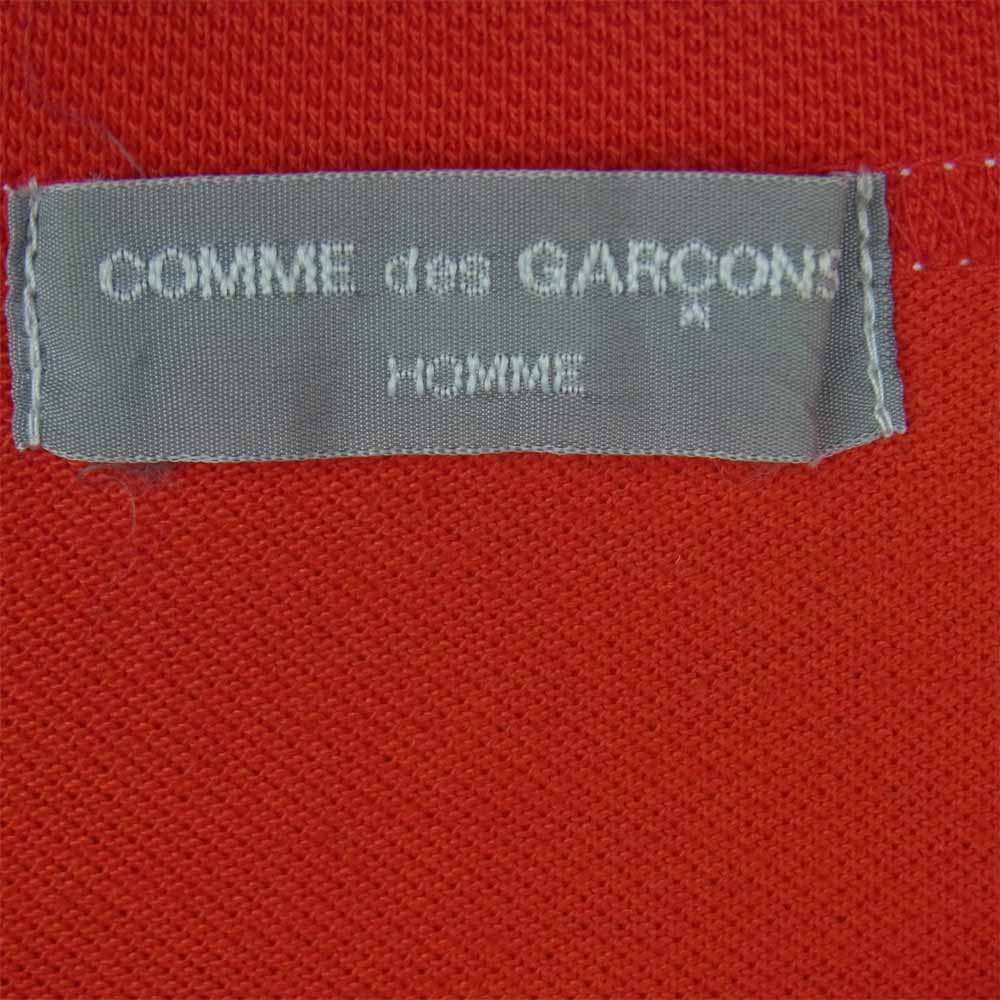 COMME des GARCONS HOMME コムデギャルソンオム HE-T014 オールド AD2001 鹿の子 クルーネック 半袖 Tシャツ レッド系【中古】