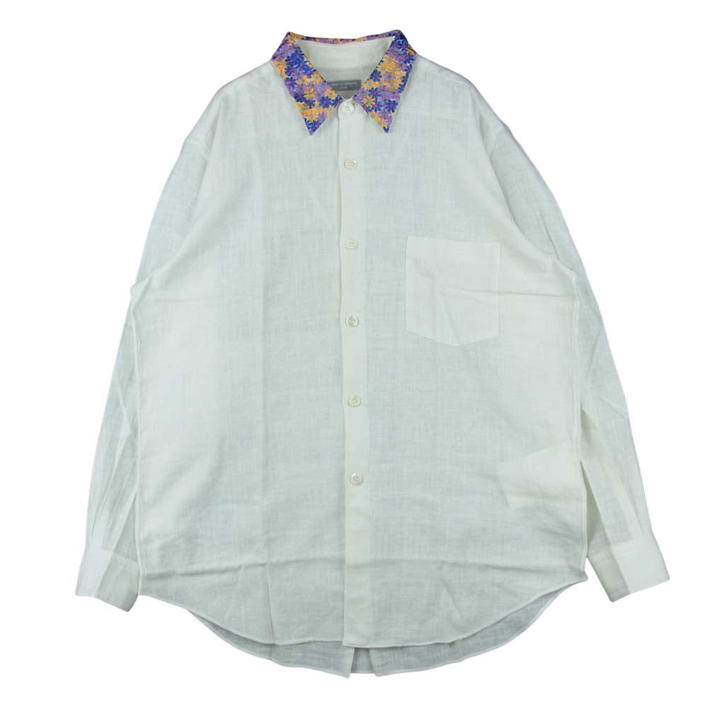 COMME des GARCONS HOMME コムデギャルソンオム AD2001 HE-B023 刺繍襟 長袖 シャツ オフホワイト系【中古】
