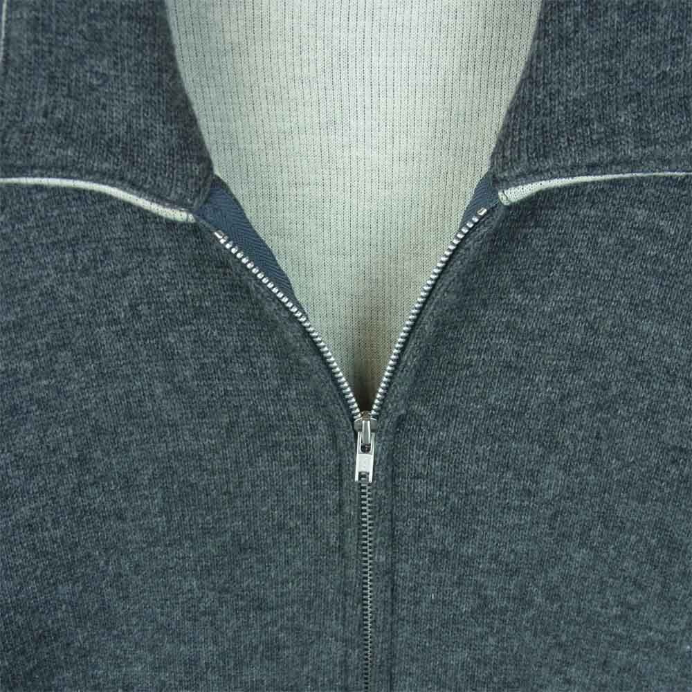 COMME des GARCONS HOMME コムデギャルソンオム AD2004 HN-T047 インサイドアウト ジップアップ ニット ジャケット グレー系 S【中古】