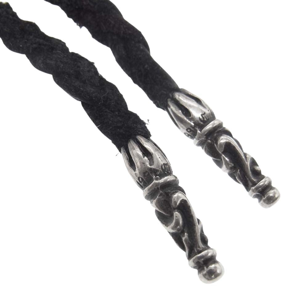 CHROME HEARTS クロムハーツ（原本無） LEATHER BRAID スクロール レザーブレード ブラック系【中古】