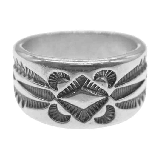 THOMAS CURTIS トーマスカーチス ナバホ スタンプワーク リング シルバー系【中古】