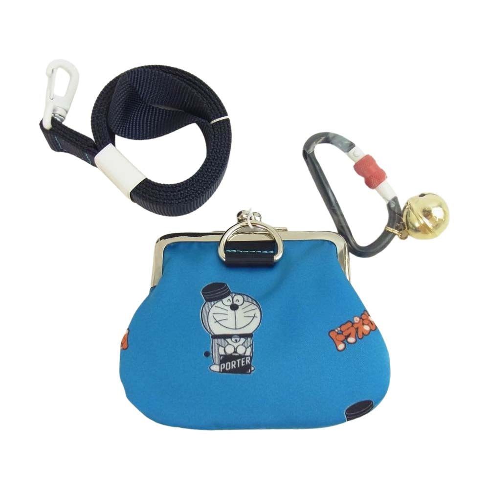 PORTER ポーター × ドラえもん 381-26836 がま口 財布 ブルー系【新古品】【未使用】【中古】