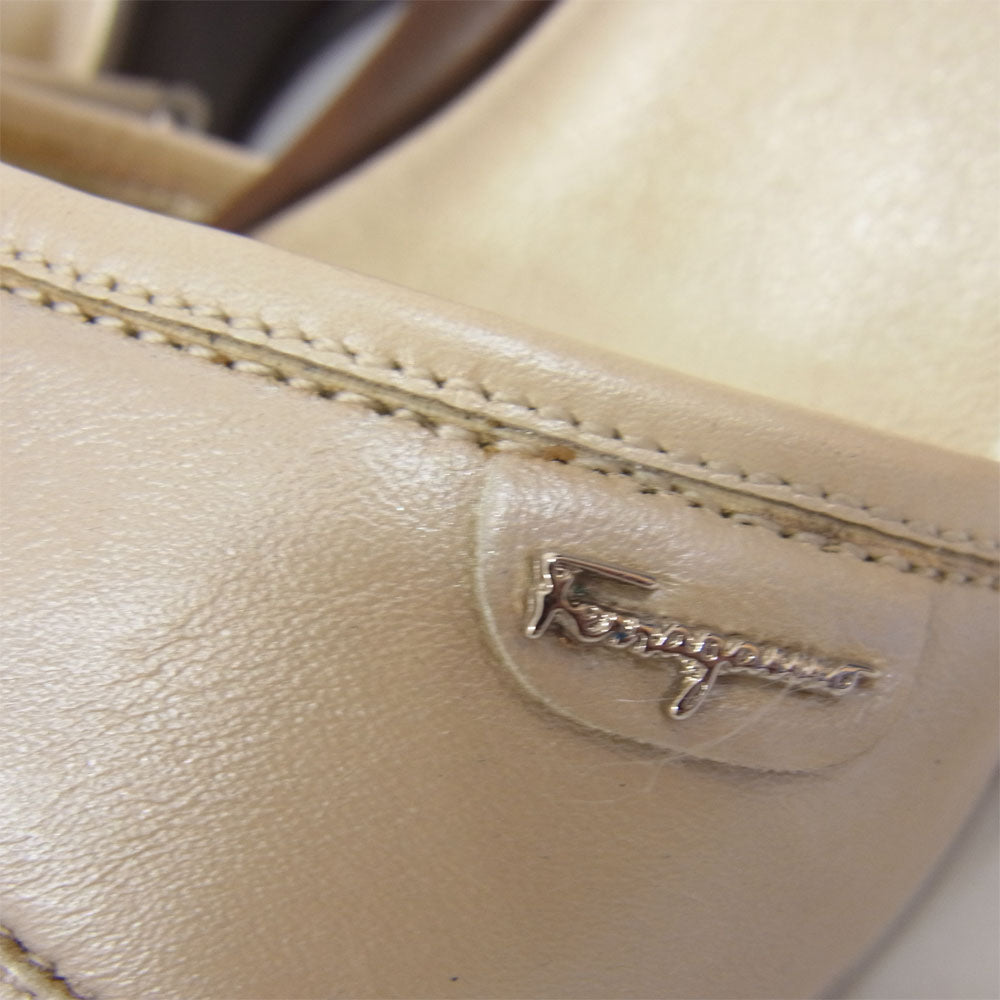 Salvatore Ferragamo サルヴァトーレフェラガモ YC00345 ミュール パンプス ベージュ系 21.5cm程度【中古】