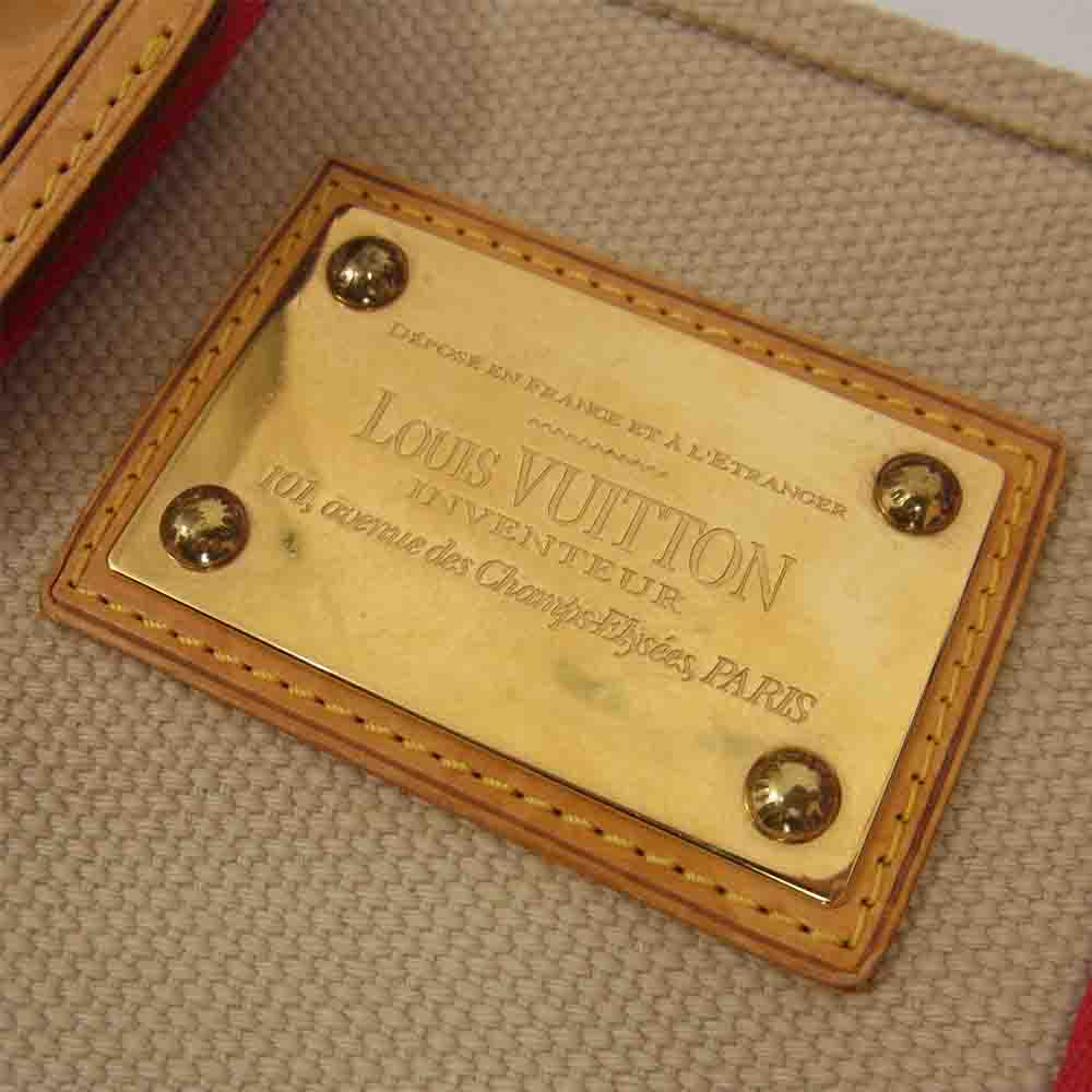 LOUIS VUITTON ルイ・ヴィトン M40038 アンティグアカバ PM トートバッグ レッド系【中古】