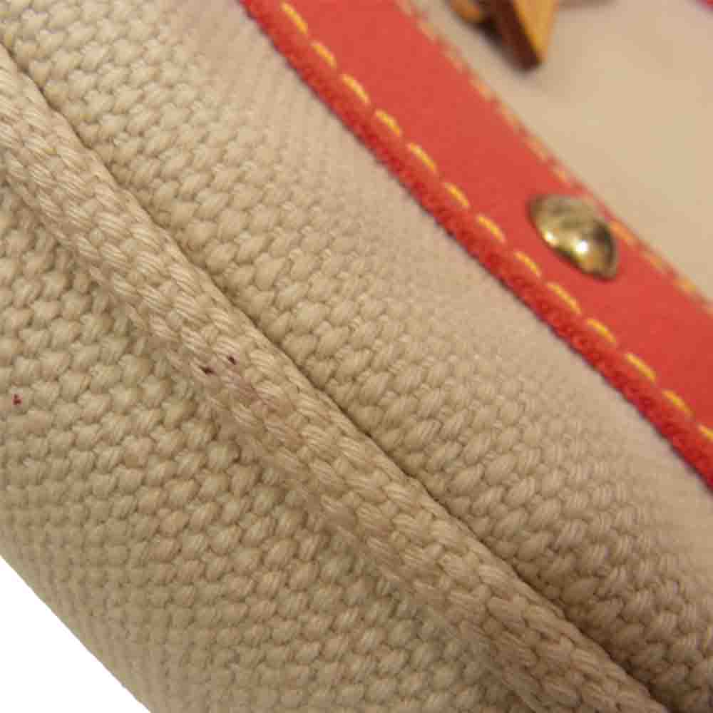 LOUIS VUITTON ルイ・ヴィトン M40038 アンティグアカバ PM トートバッグ レッド系【中古】