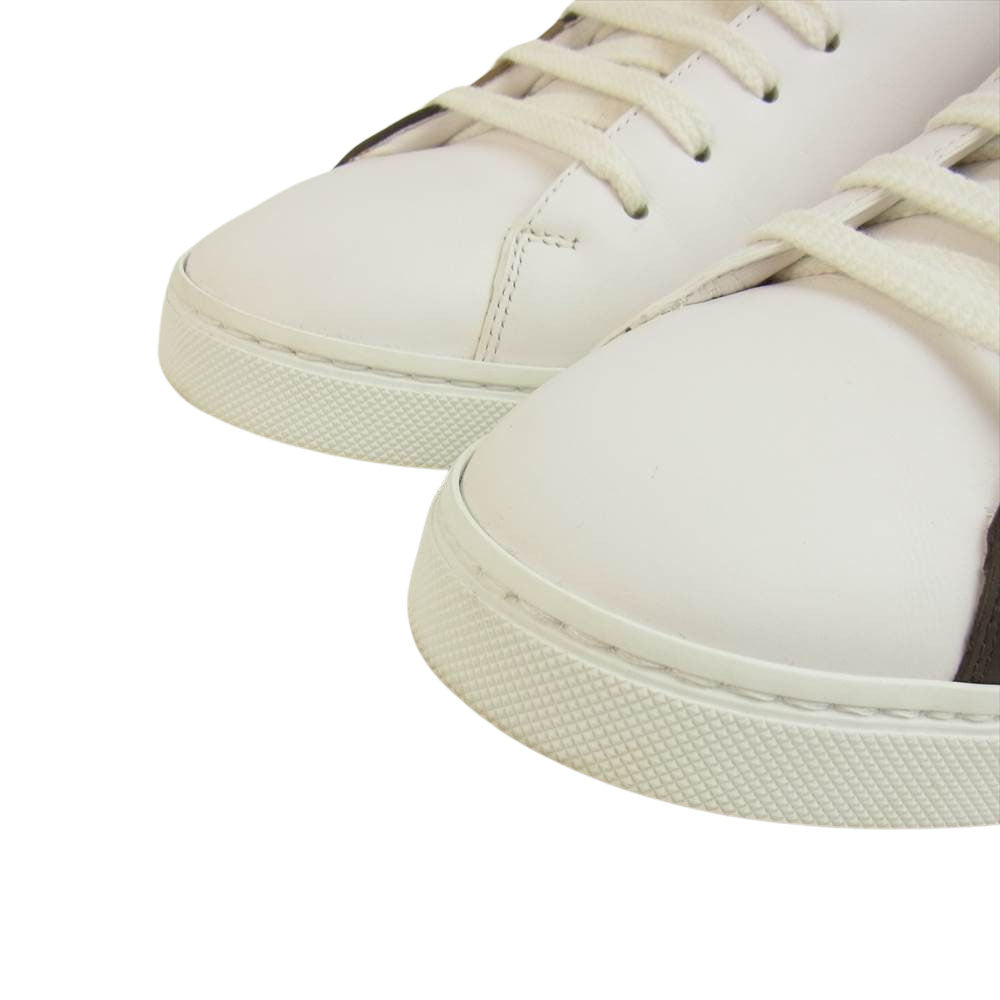 FENDI フェンディ FF シグネチャー レザー スニーカー ホワイト系 6.5【中古】