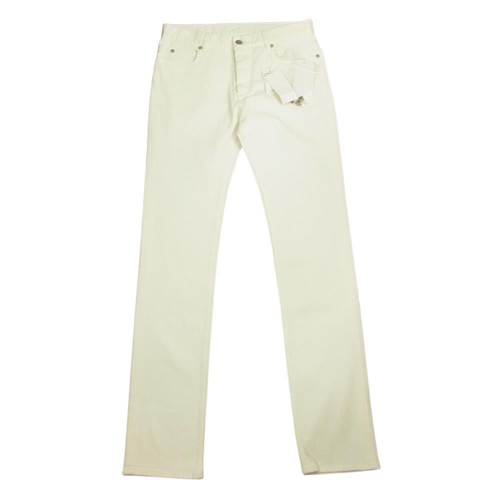 MAISON MARGIELA メゾンマルジェラ 10ライン 国内正規品 S30LA0117 Garment Dyed Slim Stretch Jeans  ホワイト ストレッチ デニム パンツ ホワイト系 30【新古品】【未使用】【中古】