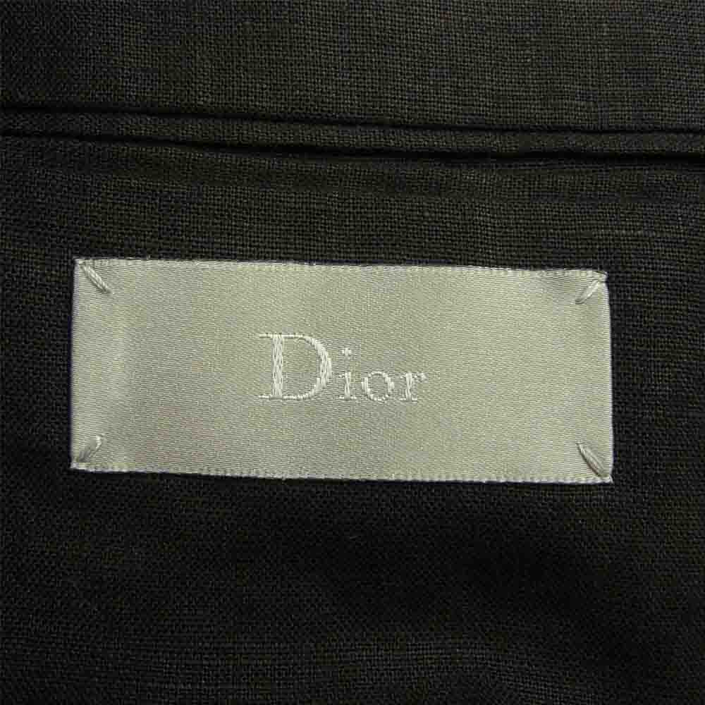 Dior ディオール 263C291F1921 リネン テーラード ジャケット   ブラック系 44【美品】【中古】