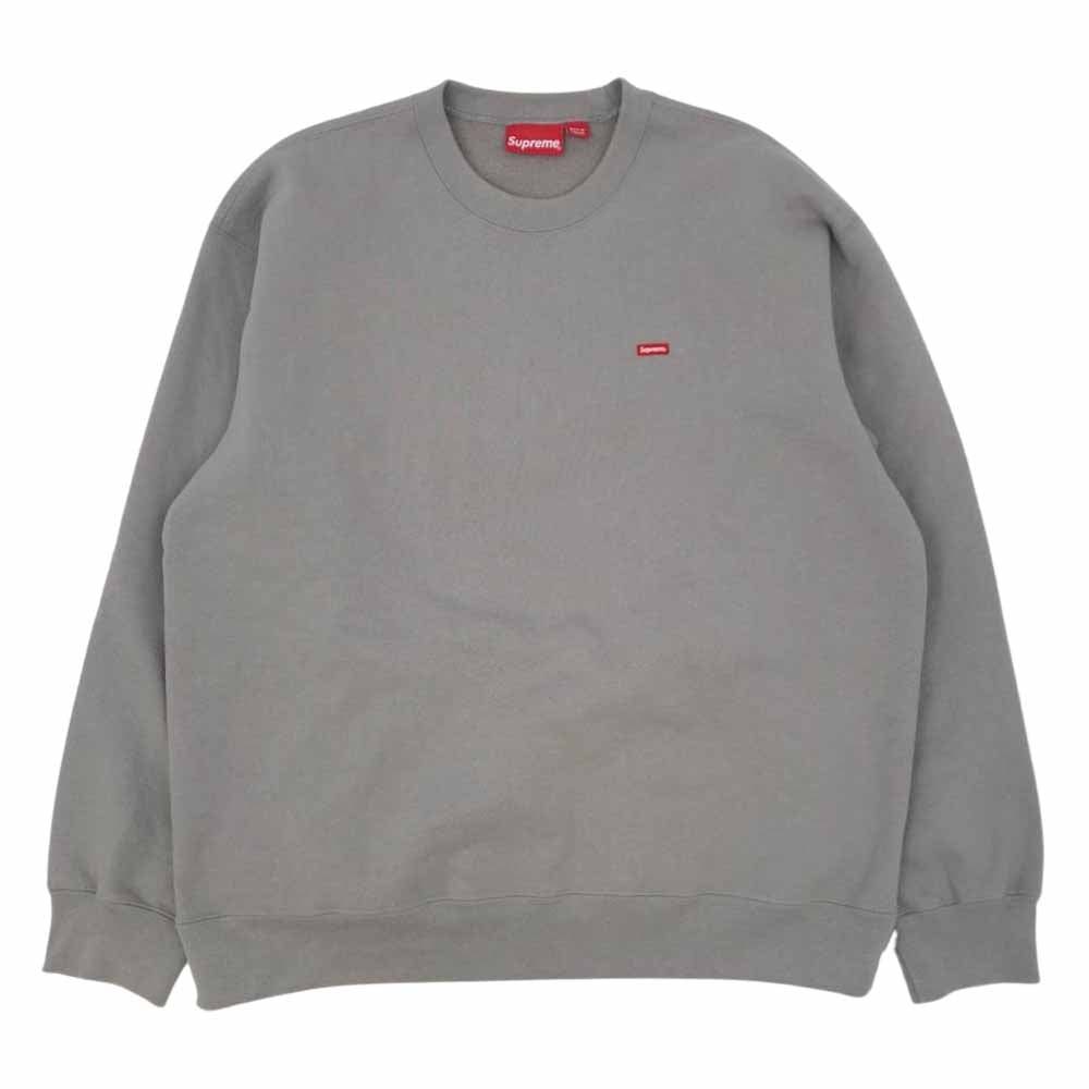 Supreme シュプリーム 22SS Small Box Crewneck スモール ボックス ロゴ スウェット グレー系 XL【美品】【中古】