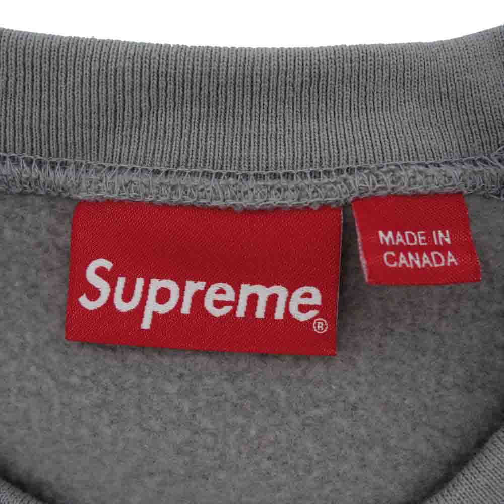 Supreme シュプリーム 22SS Small Box Crewneck スモール ボックス ロゴ スウェット グレー系 XL【美品】【中古】