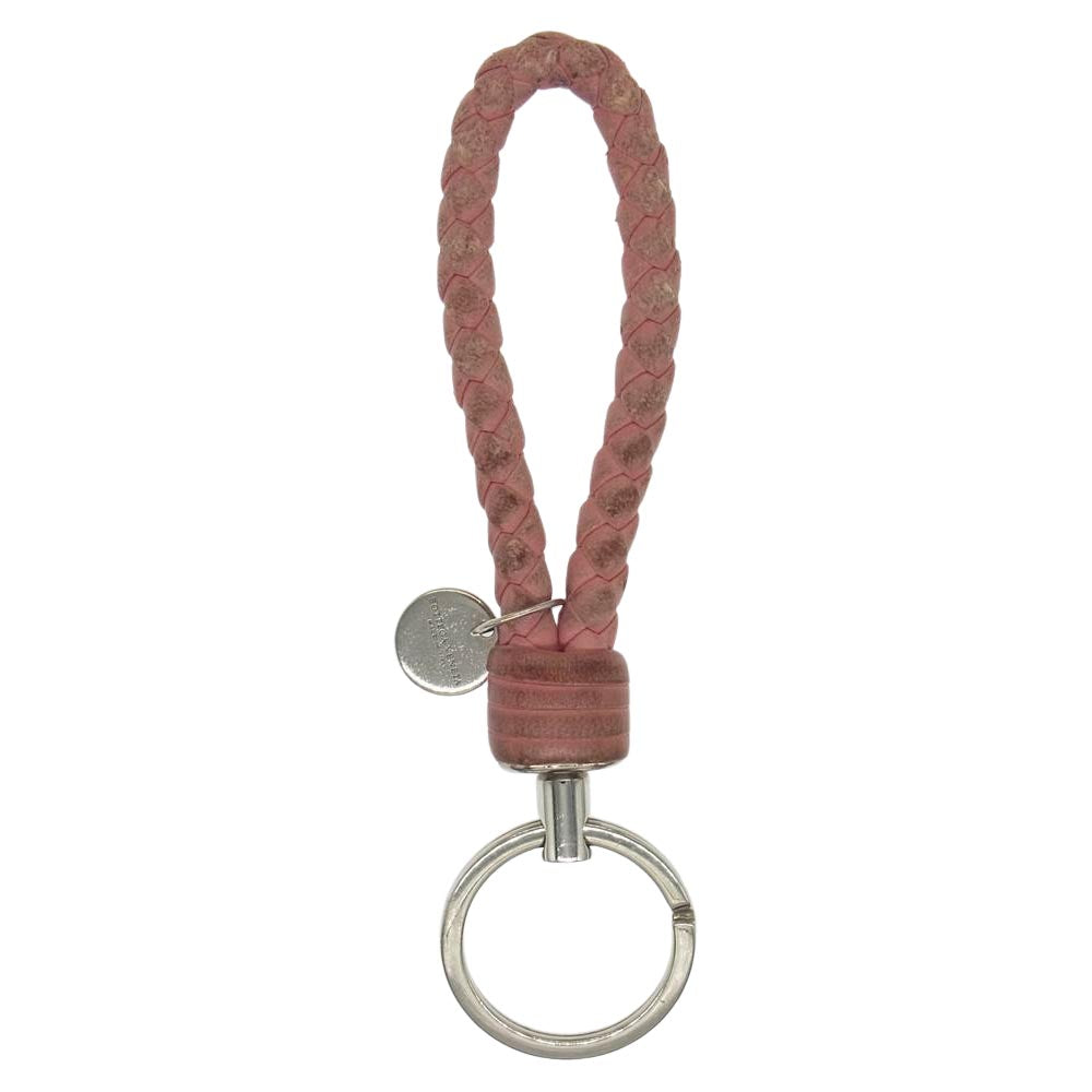 BOTTEGAVENETA ボッテガヴェネタ イントレチャート キーループ ストラップ ピンク系【中古】