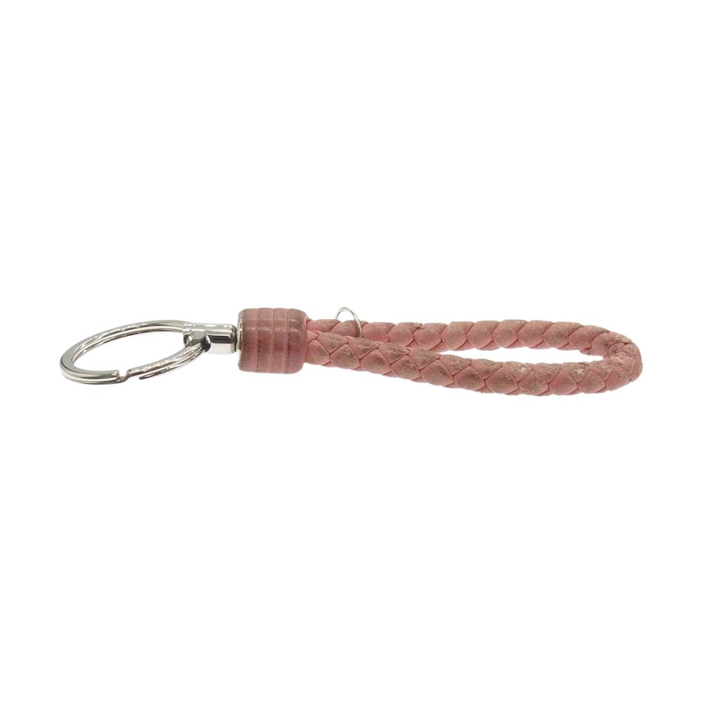 BOTTEGAVENETA ボッテガヴェネタ イントレチャート キーループ ストラップ ピンク系【中古】