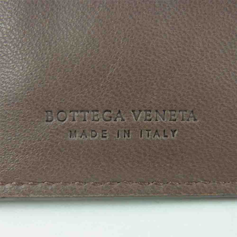 BOTTEGAVENETA ボッテガヴェネタ 169721 V0013 2513 イントレチャート 二つ折り パスケース グレイッシュブラウン系【中古】