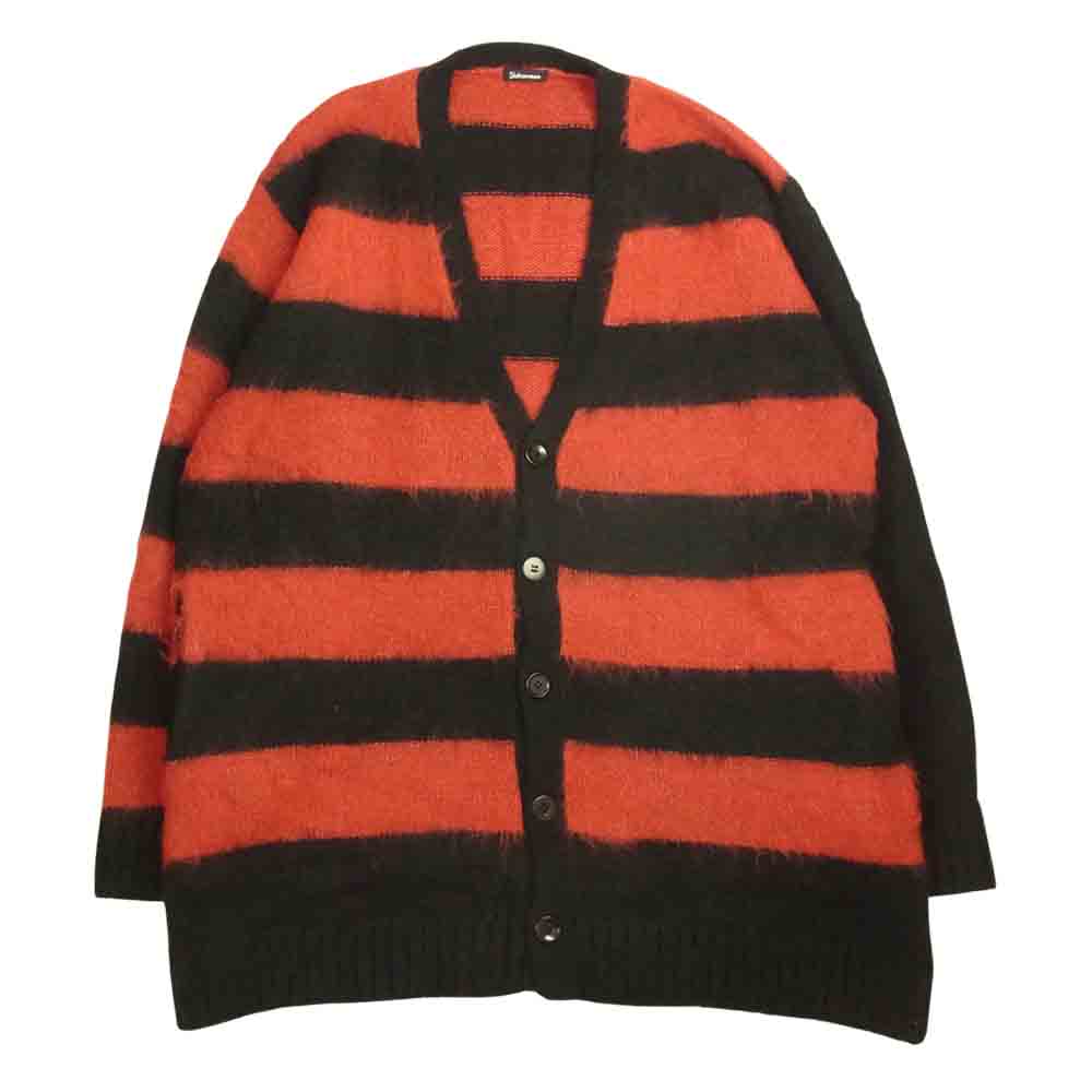 UNDERCOVER アンダーカバー U12A4902 ボーダー モヘア カーディガン ブラック系 レッド系 5【中古】