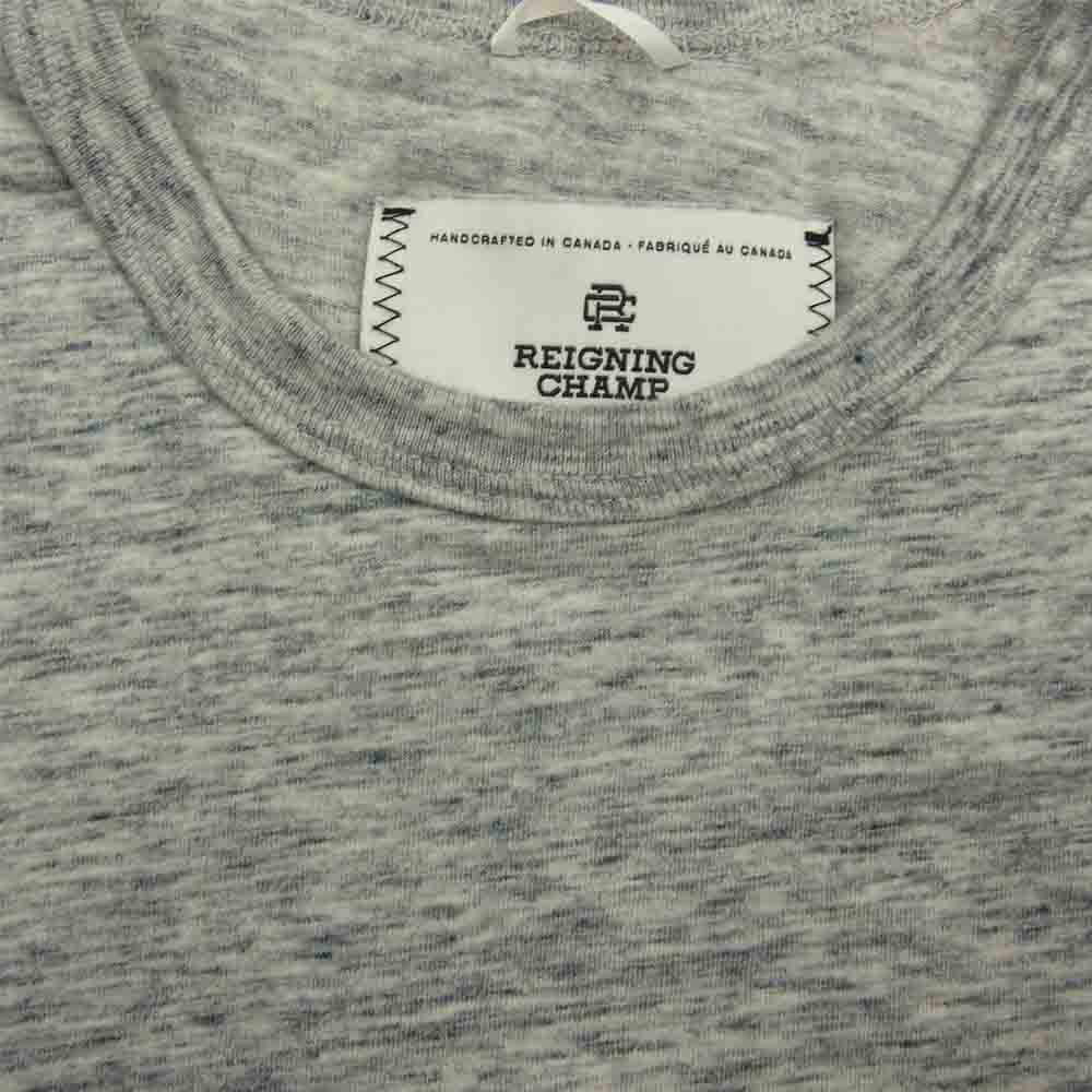 REIGNING CHAMP レイニングチャンプ メランジ クルーネック 長袖 Tシャツ カットソー グレー系 S【中古】