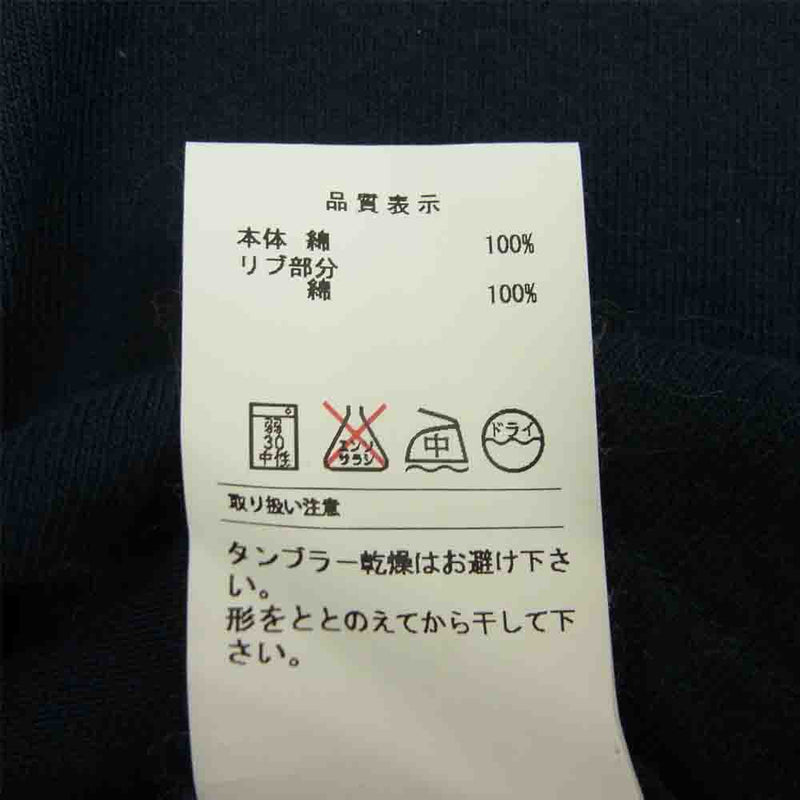 DESCENDANT ディセンダント ロゴ刺繍 クルーネック 半袖 Tシャツ ネイビー系 1【中古】