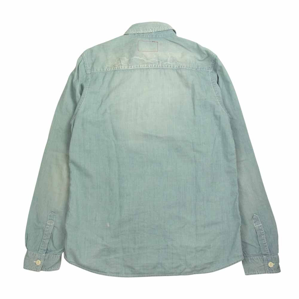 Ron Herman ロンハーマン 112070133 VINTAGE ヴィンテージ 加工 シャンブレー ワークシャツ インディゴブルー系 S【中古】