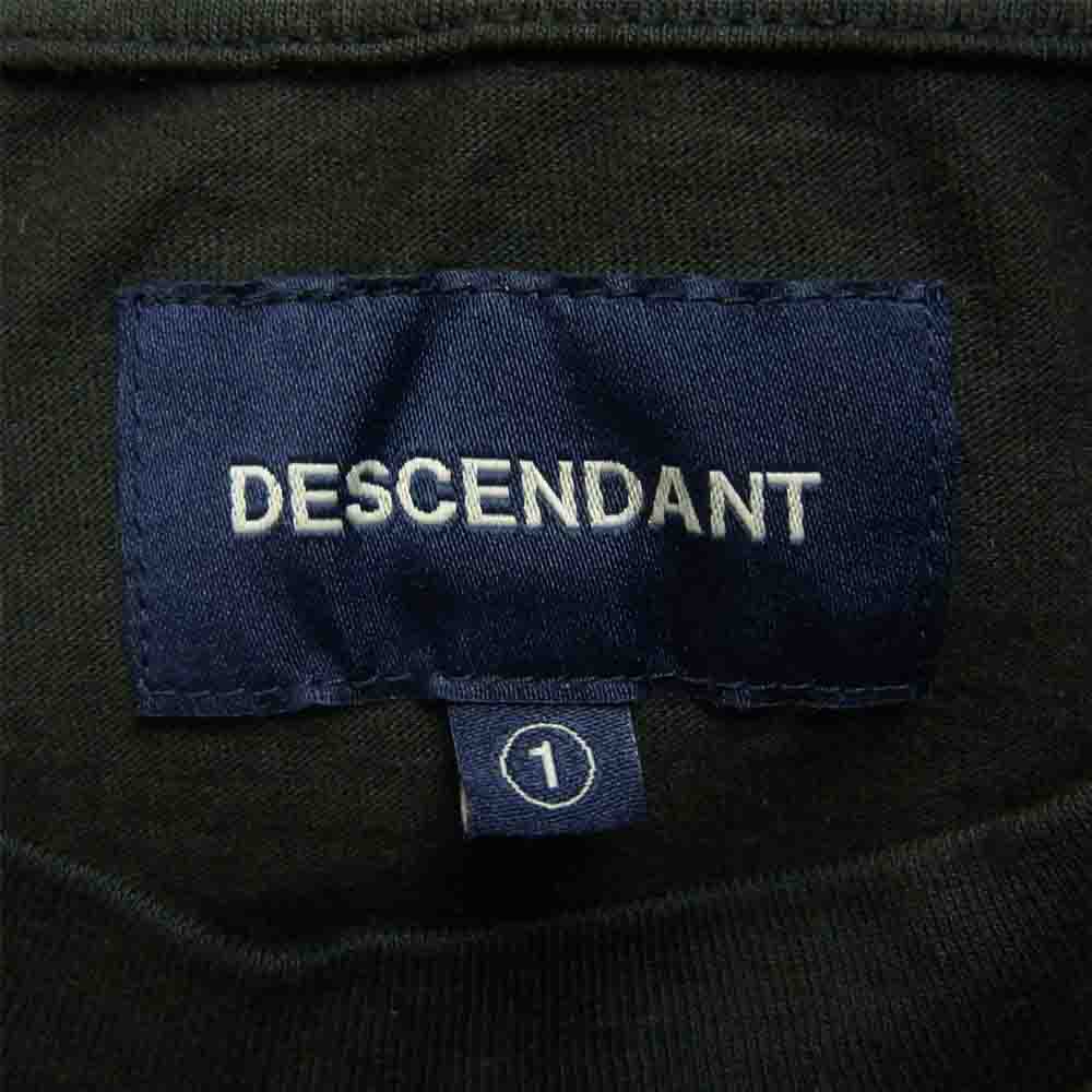 DESCENDANT ディセンダント RonHerman ロンハーマン 別注 SMOKE TIE DYE LAYERED TEE スモーク タイダイ染め レイヤード 長袖 Tシャツ ブラック系 1【中古】
