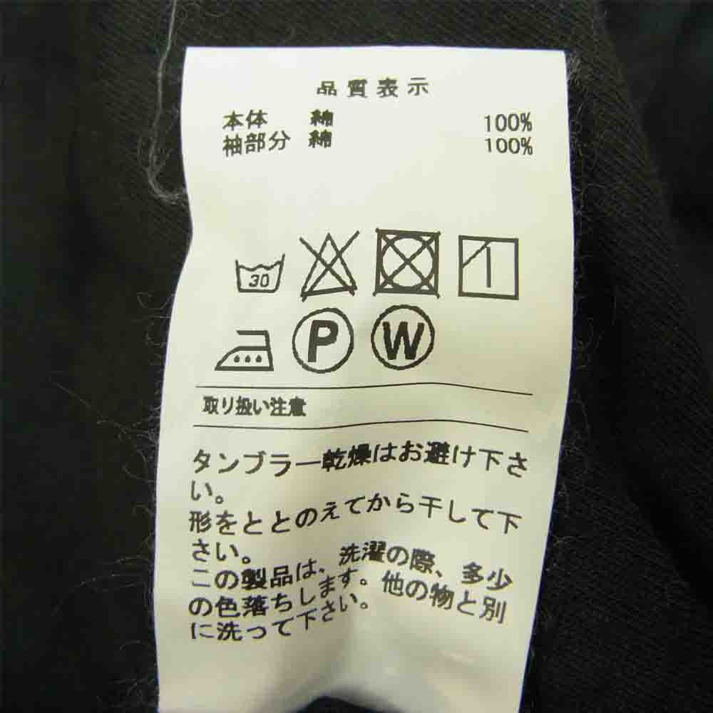 DESCENDANT ディセンダント RonHerman ロンハーマン 別注 SMOKE TIE DYE LAYERED TEE スモーク タイダイ染め レイヤード 長袖 Tシャツ ブラック系 1【中古】