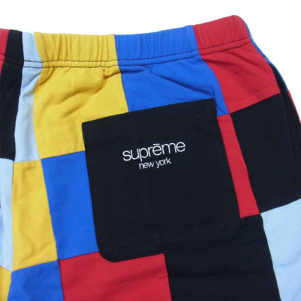 Supreme シュプリーム 18AW Patchwork Pique SHORT パッチワークピケショーツ マルチカラー系 M【新古品】【未使用】【中古】