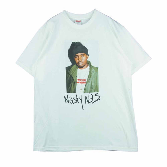 Supreme シュプリーム 17AW NAS Tee ナズ 半袖 Tシャツ コットン アメリカ製 ホワイト系 M【極上美品】【中古】