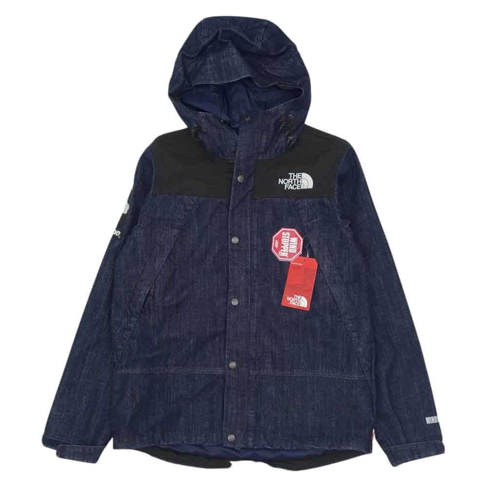 Supreme シュプリーム 15SS NP015401 × THE NORTH FACE ノースフェイス Denim Dot Shot Jacket デニム ドット ショット ジャケット インディゴブルー系 M【極上美品】【中古】