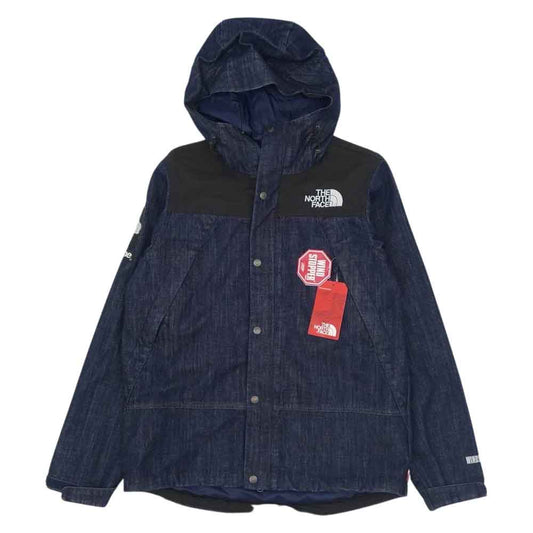 Supreme シュプリーム 15SS NP015401 × THE NORTH FACE ノースフェイス Denim Dot Shot Jacket デニム ドット ショット ジャケット インディゴブルー系 M【極上美品】【中古】