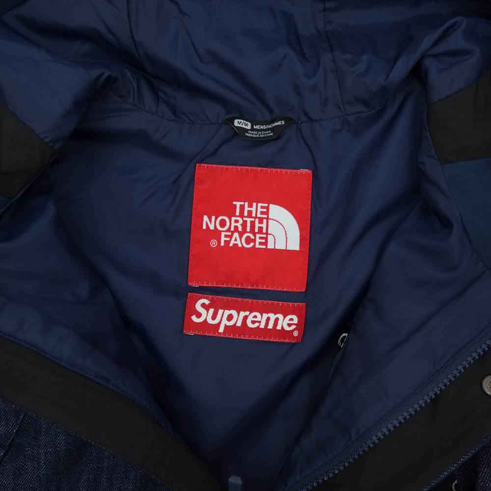 Supreme シュプリーム 15SS NP015401 × THE NORTH FACE ノースフェイス Denim Dot Shot Jacket デニム ドット ショット ジャケット インディゴブルー系 M【極上美品】【中古】