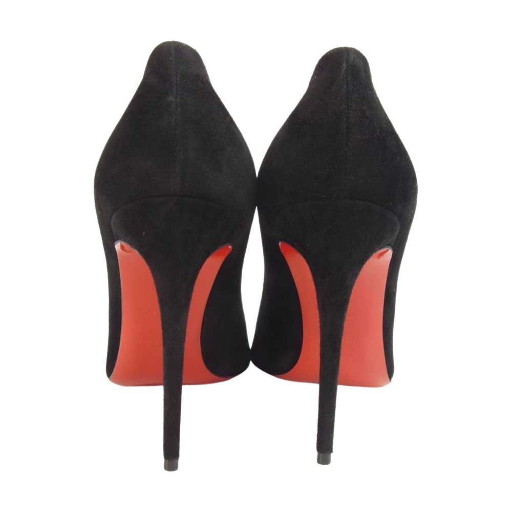 Christian Louboutin クリスチャンルブタン PIGALLE FOLLIES 100 VEAU VELOURS ピガール スエード ヒール パンプス ブラック系 38【極上美品】【中古】