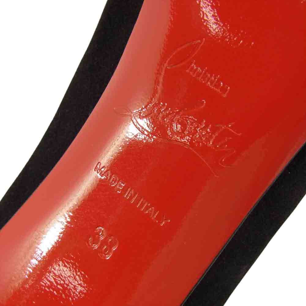 Christian Louboutin クリスチャンルブタン PIGALLE FOLLIES 100 VEAU VELOURS ピガール スエード ヒール パンプス ブラック系 38【極上美品】【中古】