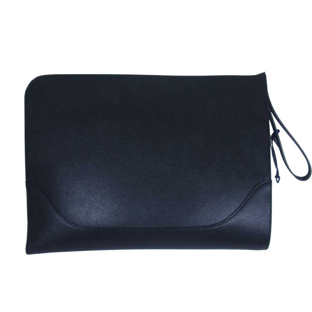 PELLE MORBIDA ペッレモルビダ PMO-CA009 Capitano キャピターノ エンボスレザー クラッチバッグ ブラック系【新古品】【未使用】【中古】