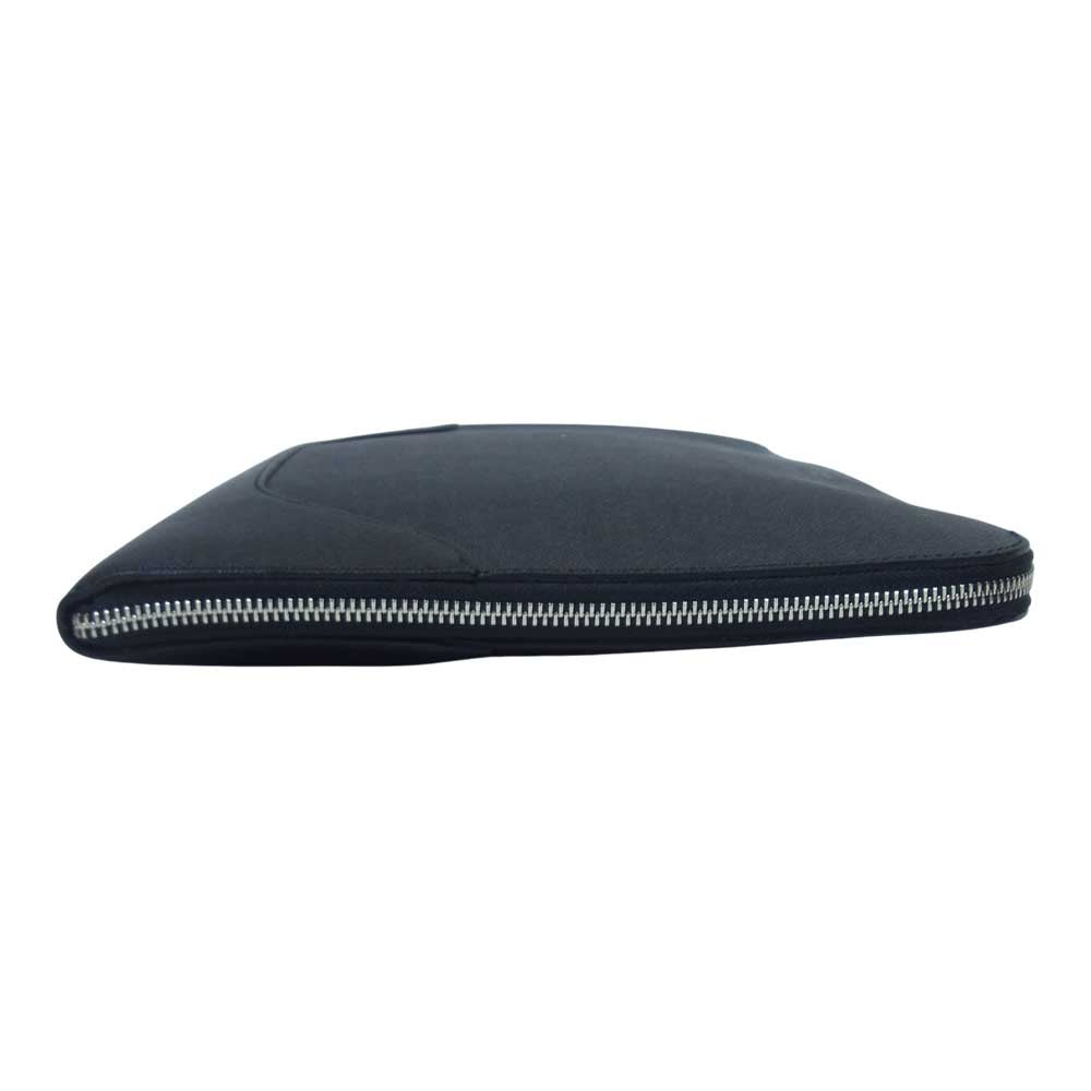 PELLE MORBIDA ペッレモルビダ PMO-CA009 Capitano キャピターノ エンボスレザー クラッチバッグ ブラック系【新古品】【未使用】【中古】