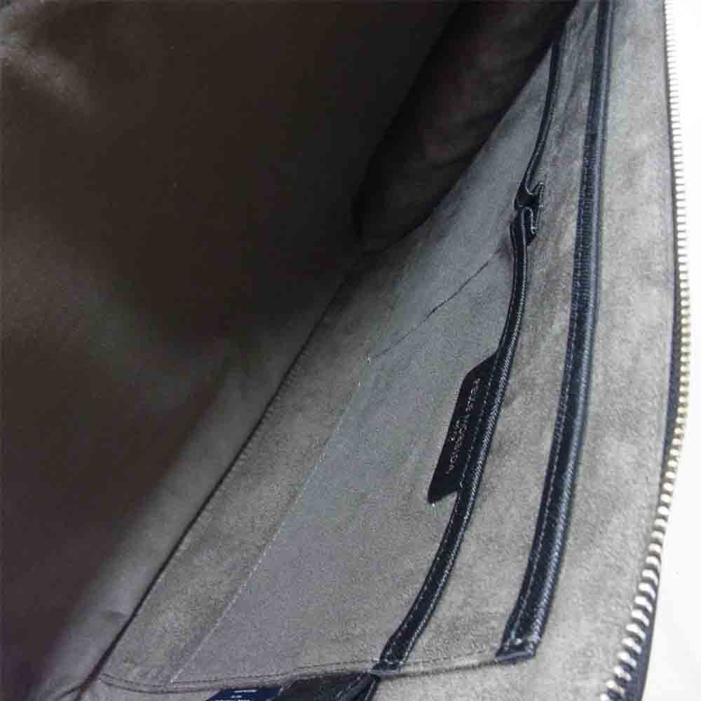 PELLE MORBIDA ペッレモルビダ PMO-CA009 Capitano キャピターノ エンボスレザー クラッチバッグ ブラック系【新古品】【未使用】【中古】