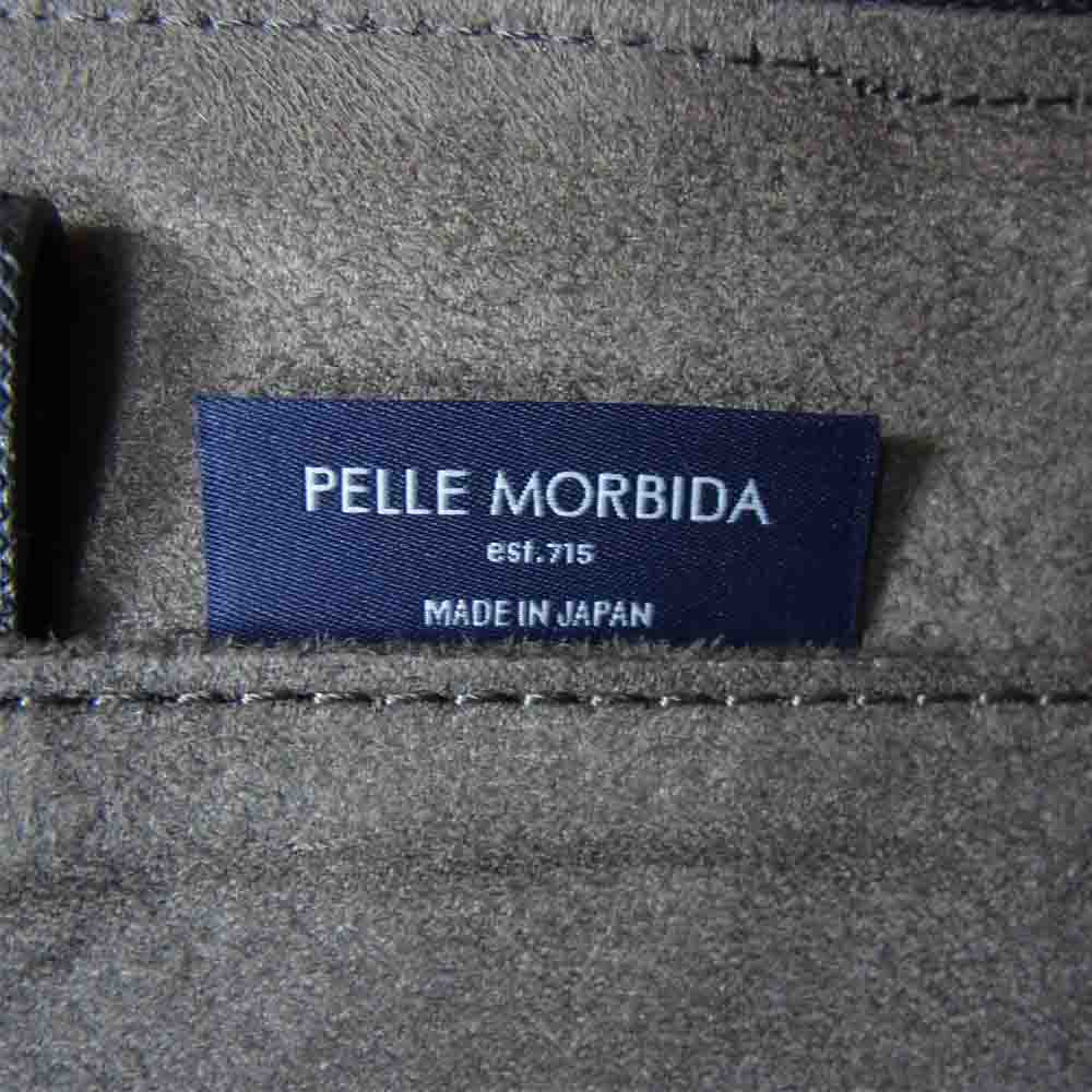 PELLE MORBIDA ペッレモルビダ PMO-CA009 Capitano キャピターノ エンボスレザー クラッチバッグ ブラック系【新古品】【未使用】【中古】