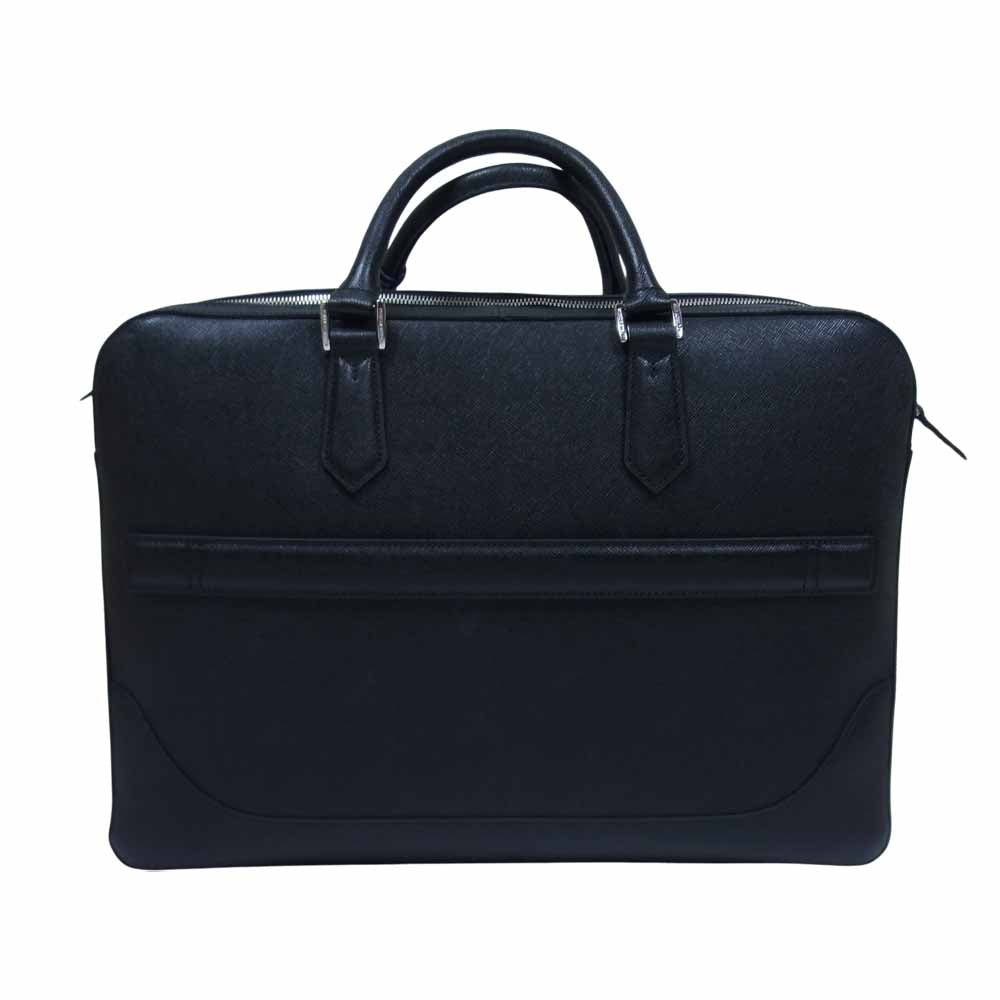 PELLE MORBIDA ペッレモルビダ PMO-CA016 Capitano キャピターノ エンボスレザー B4 2way ショルダー ブリーフケース ビジネスバッグ ブラック系【新古品】【未使用】【中古】