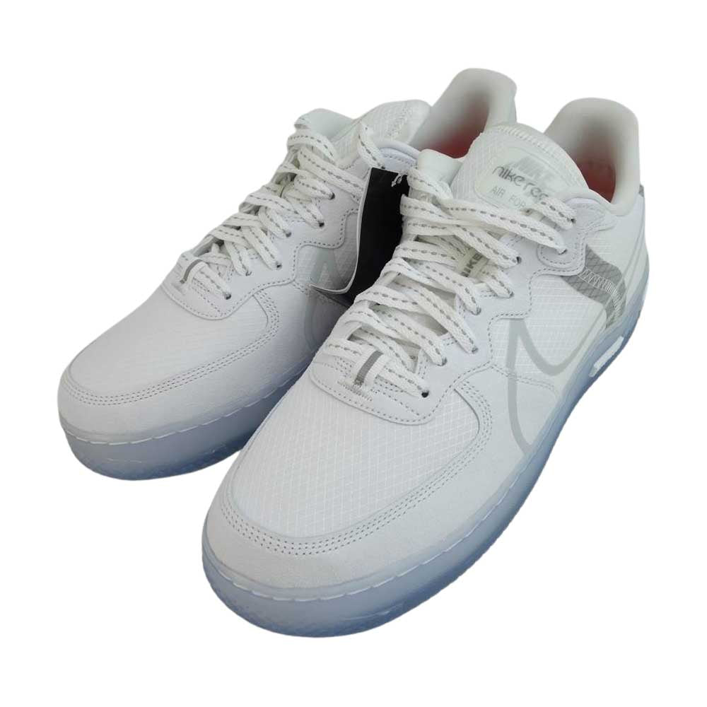 NIKE ナイキ CQ8879-100 NIKE AIR FORCE 1 REACT QS white light bone-sail エアフォース 1 リアクト ホワイト系 30cm【新古品】【未使用】【中古】