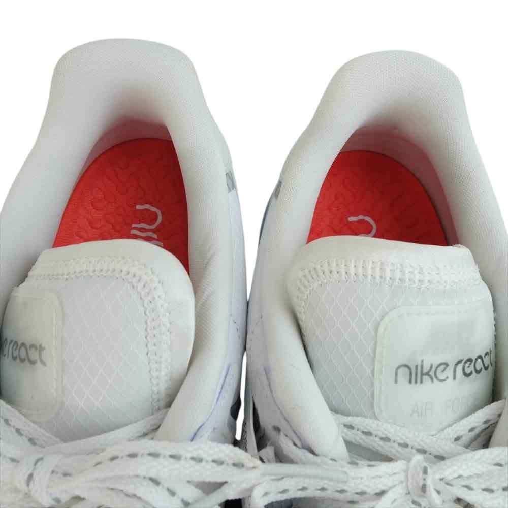 NIKE ナイキ CQ8879-100 NIKE AIR FORCE 1 REACT QS white light bone-sail エアフォース 1 リアクト ホワイト系 30cm【新古品】【未使用】【中古】
