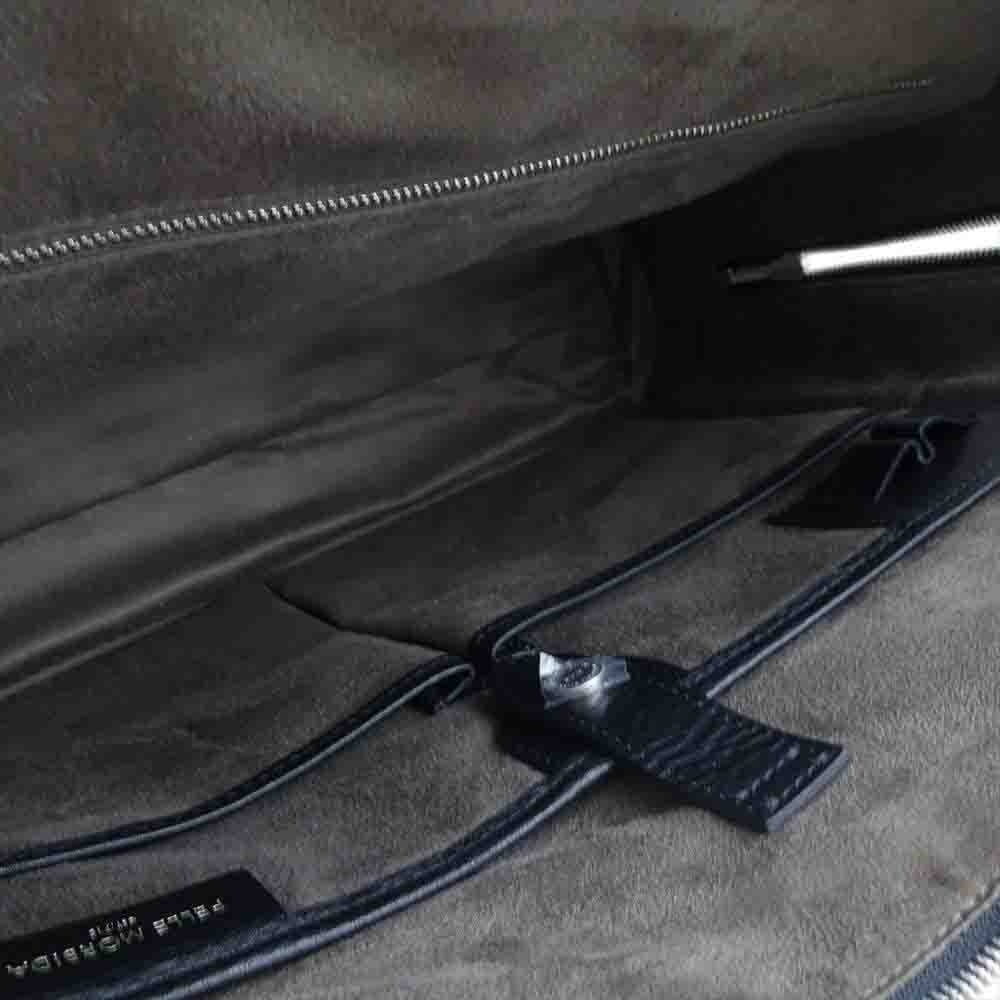 PELLE MORBIDA ペッレモルビダ PMO-HMB002  Maiden Voyage メイデンヴォヤージュ シュリンクレザー ブリーフケース ビジネスバッグ ブラック系【新古品】【未使用】【中古】