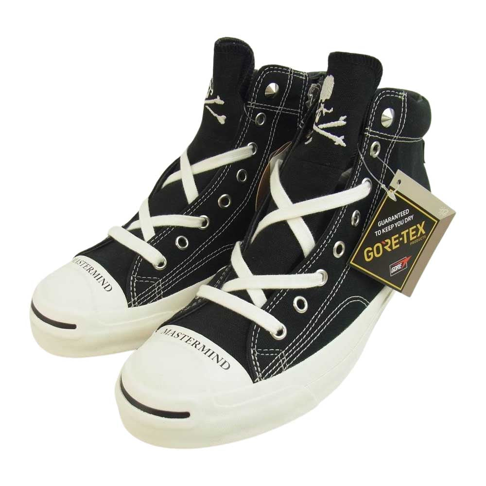 CONVERSE コンバース × mastermind japan マスターマインド ジャパン JACK PURCELL GORE-TEX RH MID ゴアテックス ジャックパーセル ミッド スニーカー 26cm ブラック系 26㎝【新古品】【未使用】【中古】