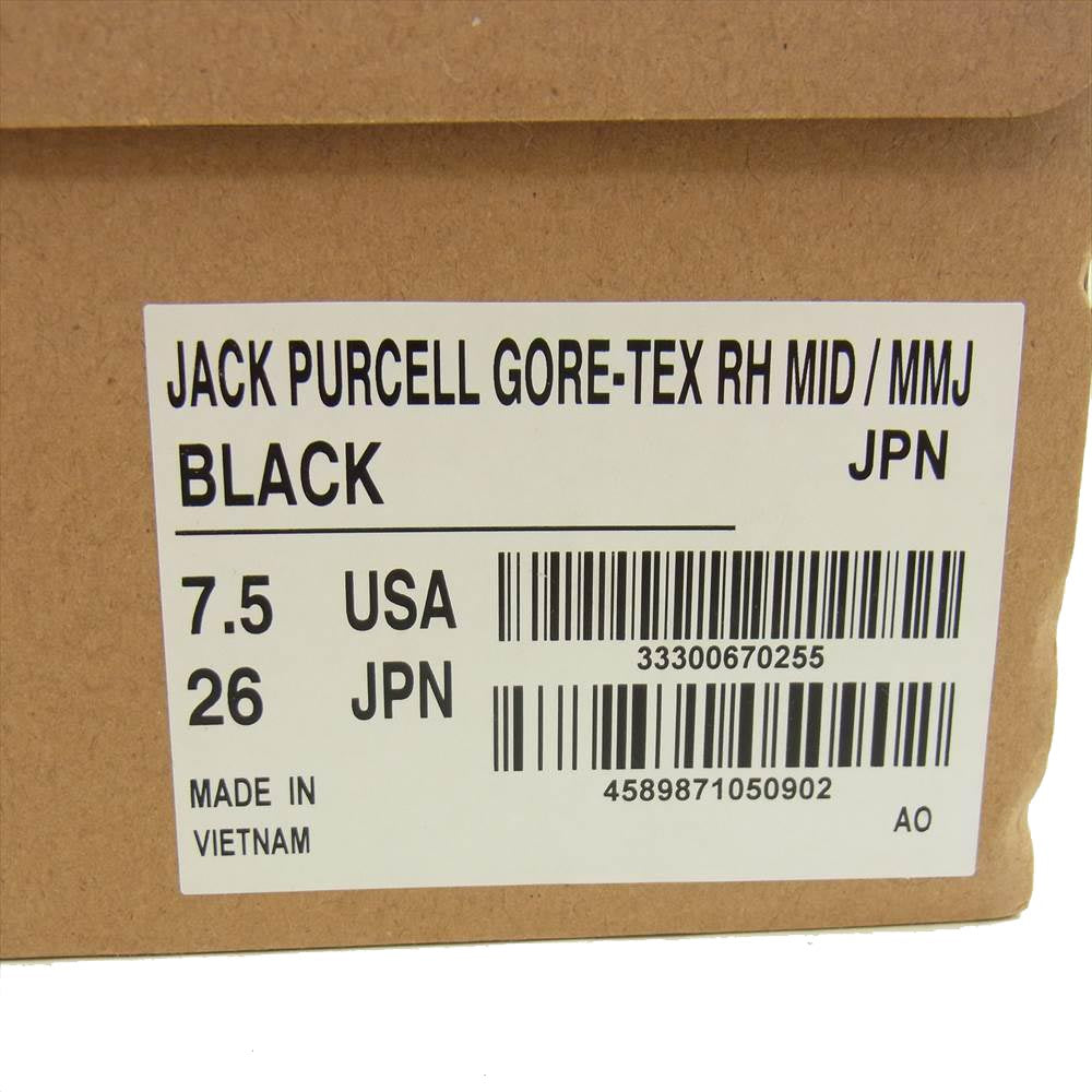 CONVERSE コンバース × mastermind japan マスターマインド ジャパン JACK PURCELL GORE-TEX RH MID ゴアテックス ジャックパーセル ミッド スニーカー 26cm ブラック系 26㎝【新古品】【未使用】【中古】