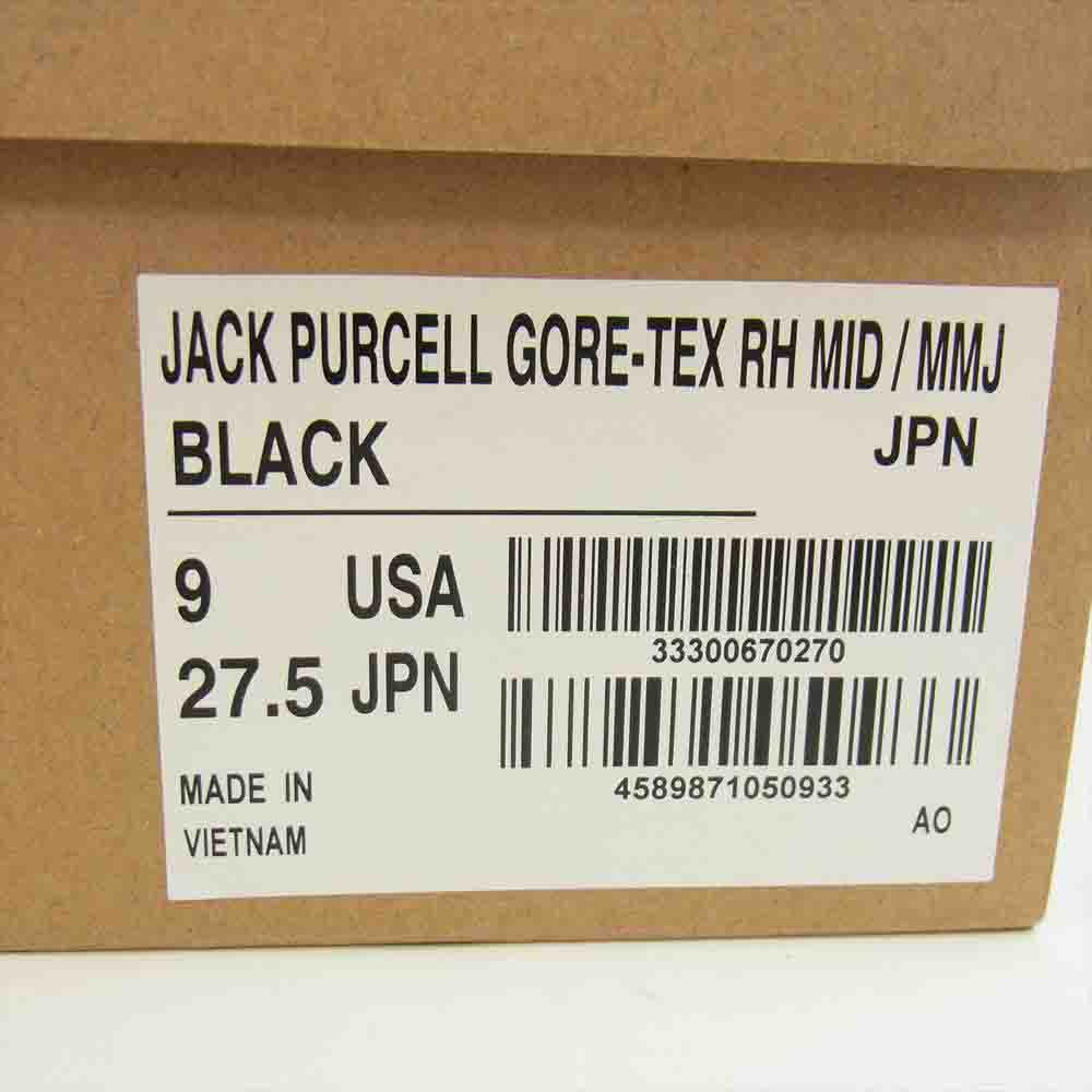 CONVERSE コンバース × mastermind japan マスターマインド ジャパン JACK PURCELL GORE-TEX RH MID ゴアテックス ジャックパーセル ミッド スニーカー 27.5cm ブラック系 9【新古品】【未使用】【中古】