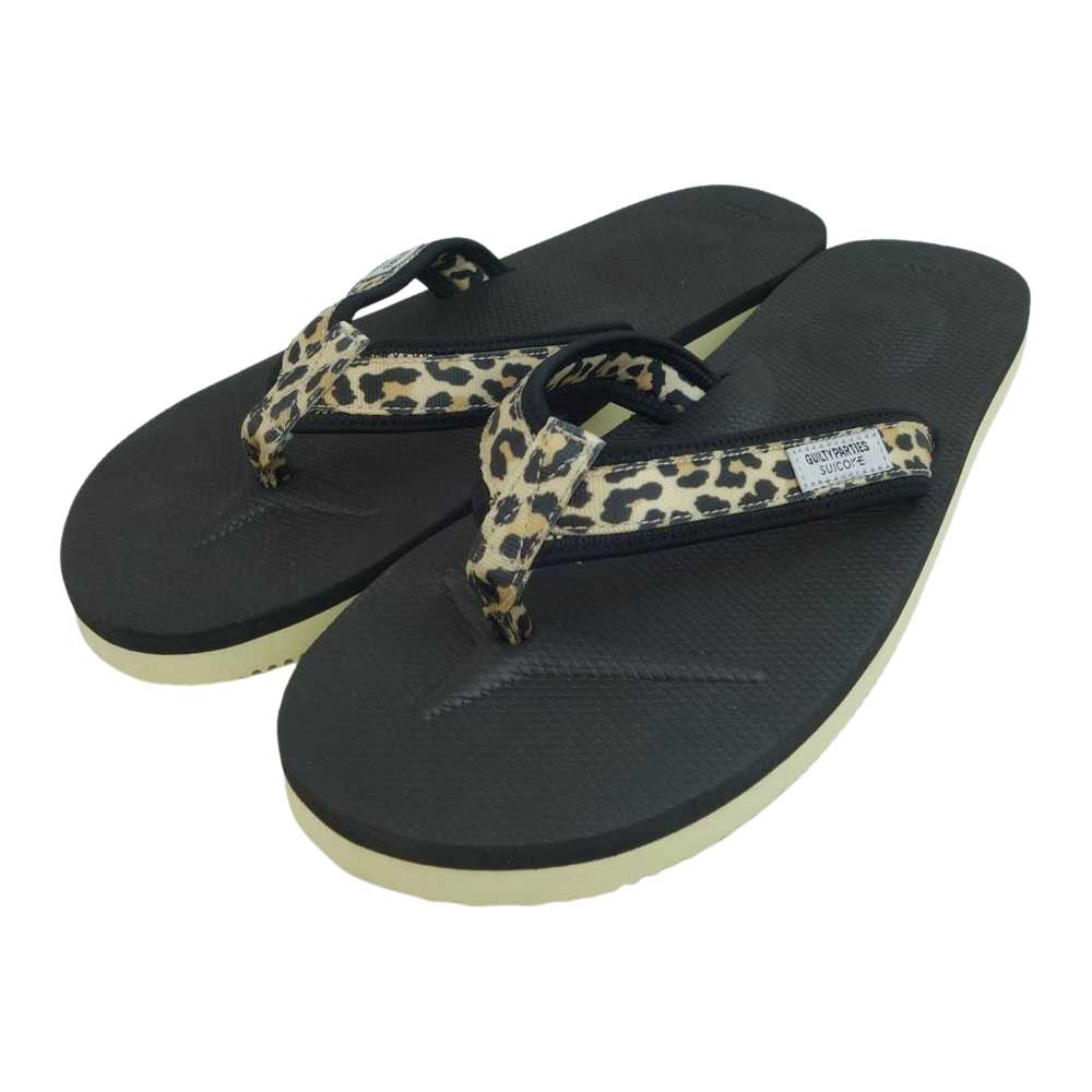 WACKO MARIA ワコマリア OD-021-2WM × SUICOKE ワコマリア スイコック サンダル レオパード ブラック系 11【新古品】【未使用】【中古】