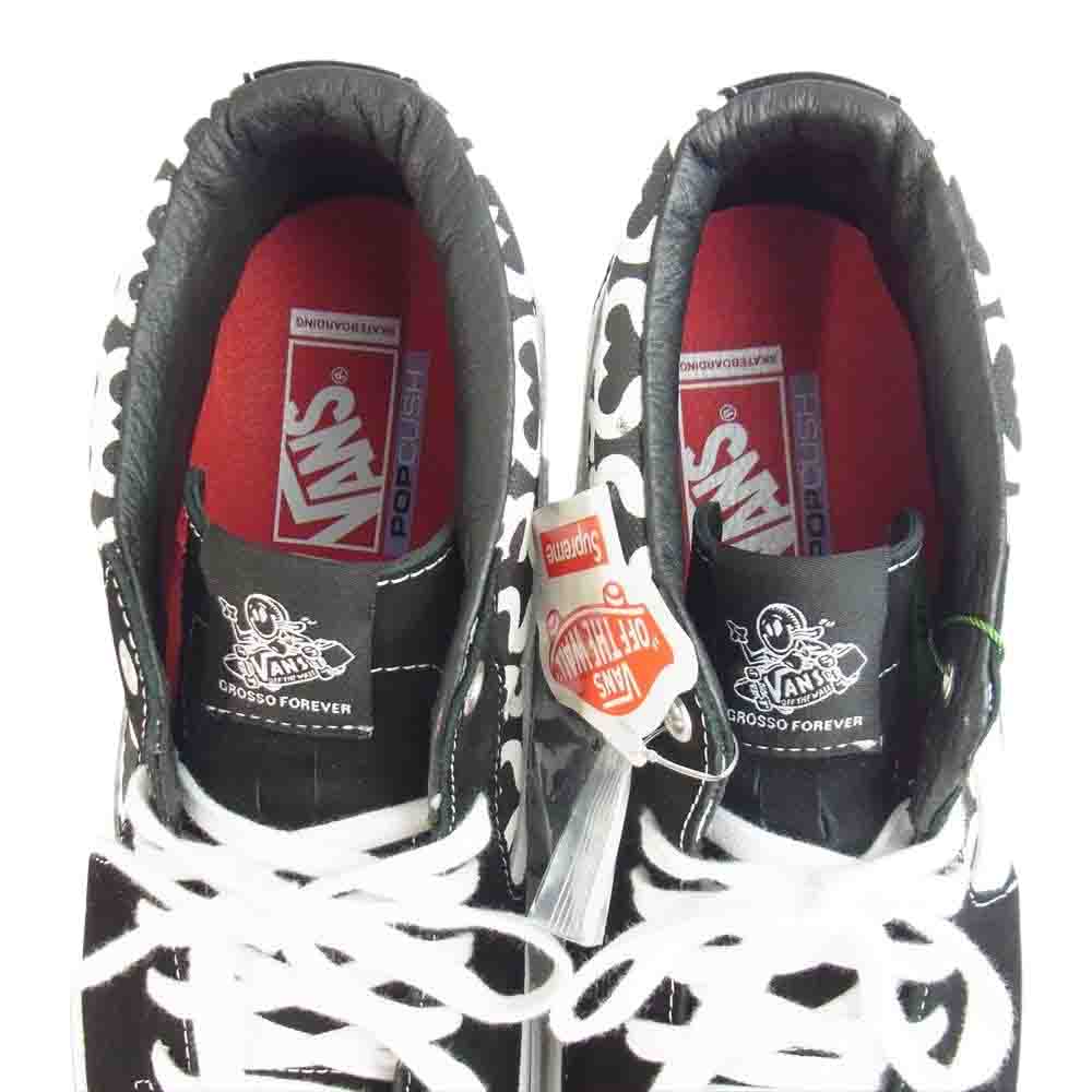 Supreme シュプリーム 21SS VN0A5KS15XH VANS Skate Grosso MONOGRAM S LOGO モノグラム S ロゴ ブラック スニーカー ブラック系 11.5【中古】