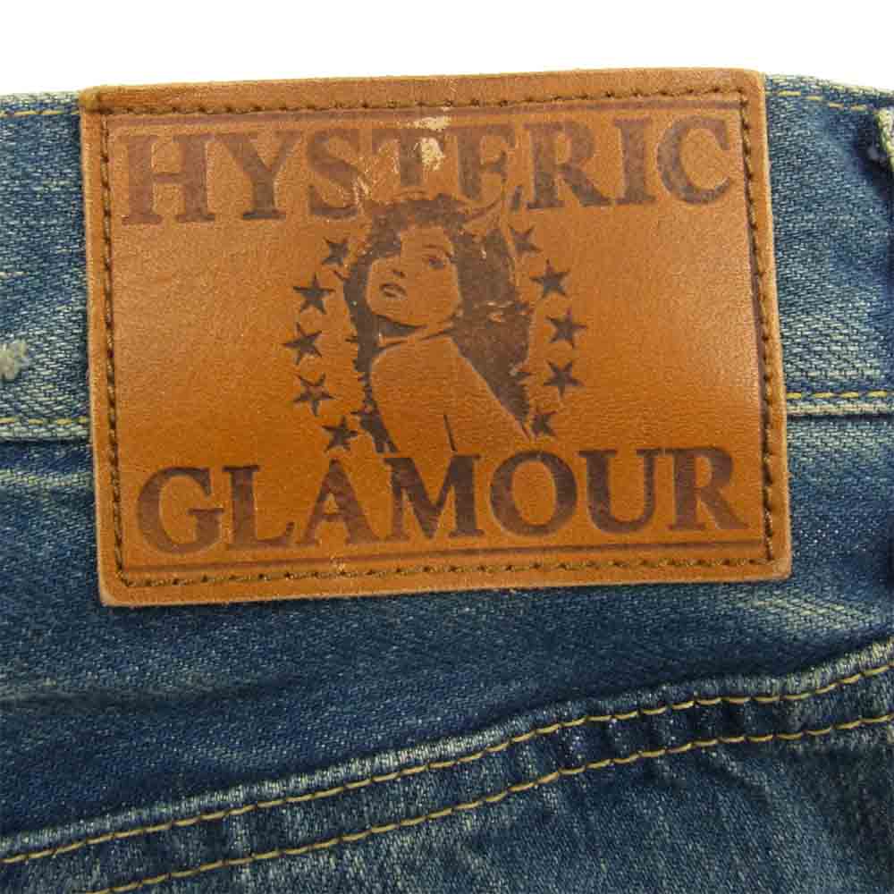 HYSTERIC GLAMOUR ヒステリックグラマー 02193AP13 スタッズ デニム  SP加工 スリム ストレート ジーンズ インディゴブルー系 28【新古品】【未使用】【中古】