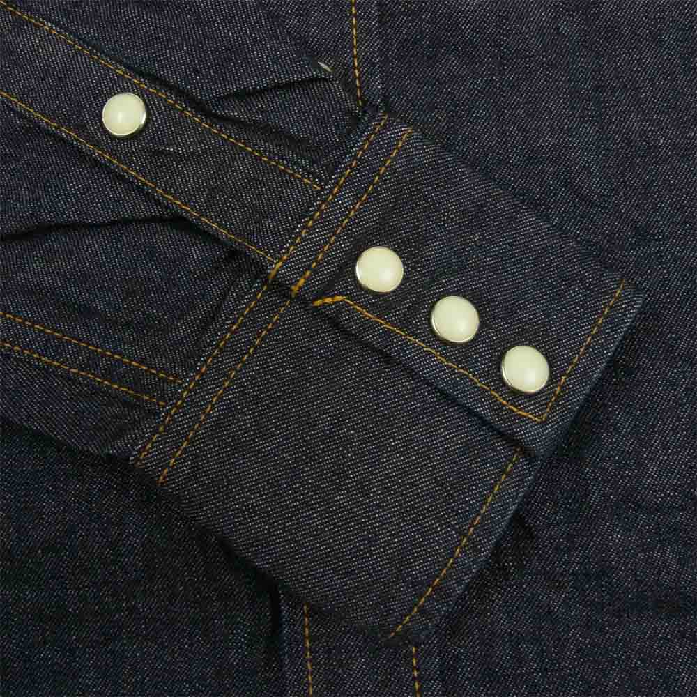 HYSTERIC GLAMOUR ヒステリックグラマー 02203AH09 HYSTERIC バック刺繍 ウエスタン デニム シャツ インディゴブルー系 S【新古品】【未使用】【中古】