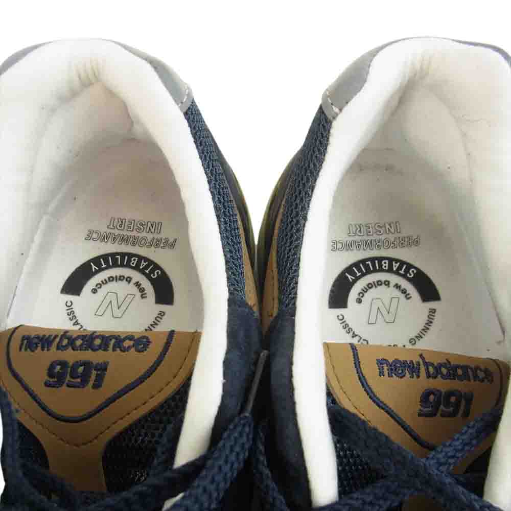 NEW BALANCE ニューバランス 21SS M991DNB 英国製 スエード ローカット スニーカー ネイビー系 29㎝【中古】
