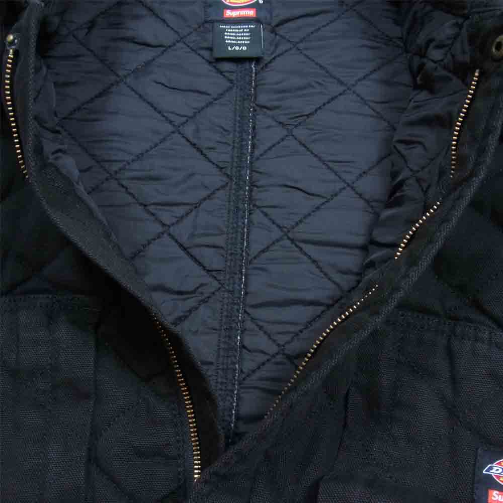 Supreme シュプリーム 21AW Dickies Quilted Coverall ディッキーズ キルテッド カバーオール ブラック系 L【美品】【中古】