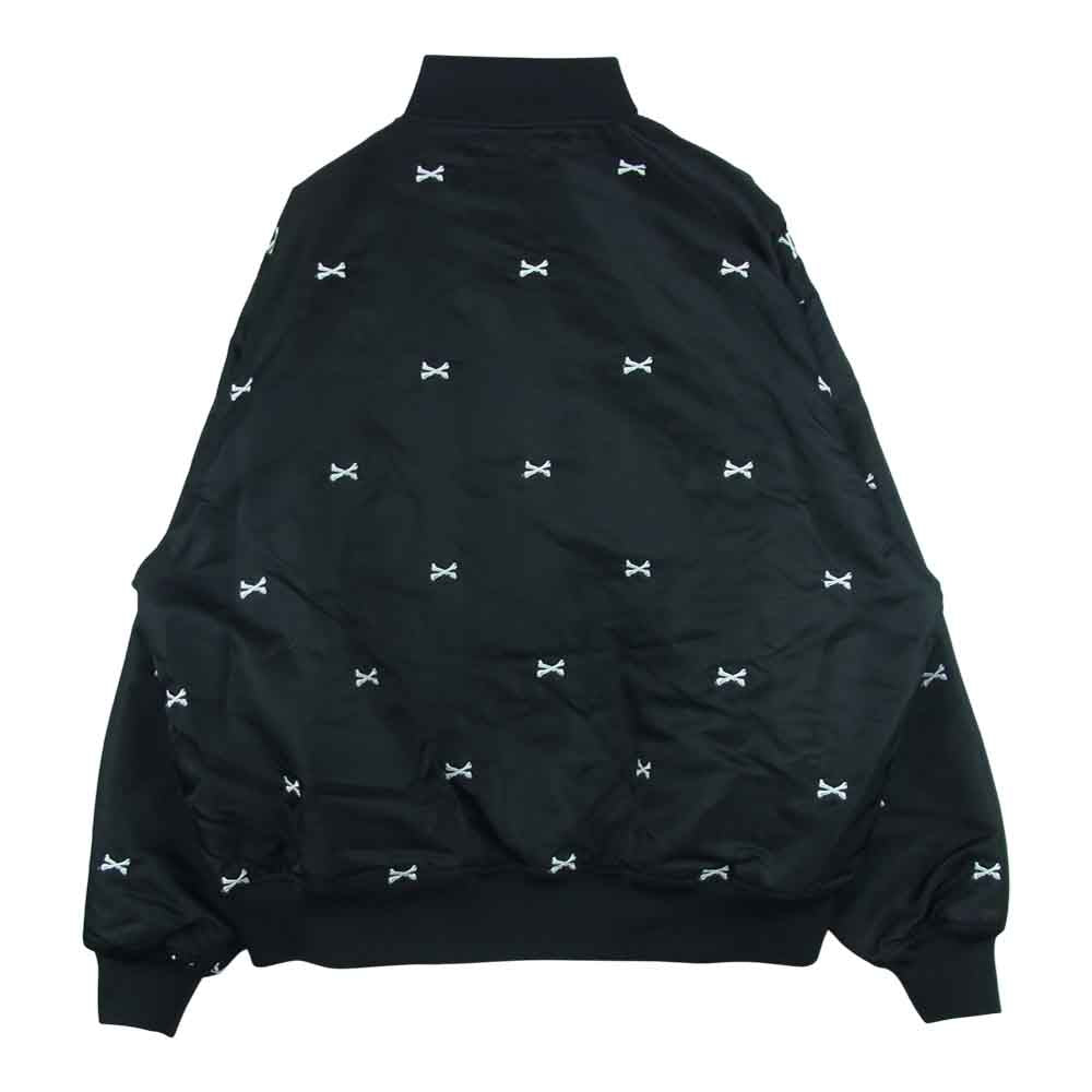 WTAPS ダブルタップス 22SS 221TQDT-JKM01 TEAM JACKET NYLON TWILL TEXTILE クロスボーン刺繍 ナイロン チーム ジャケット ブラック系 02【新古品】【未使用】【中古】