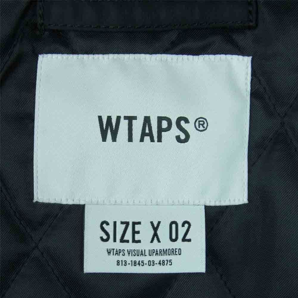 WTAPS ダブルタップス 22SS 221TQDT-JKM01 TEAM JACKET NYLON TWILL TEXTILE クロスボーン刺繍 ナイロン チーム ジャケット ブラック系 02【新古品】【未使用】【中古】